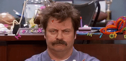 Ron Swanson and some kids gif