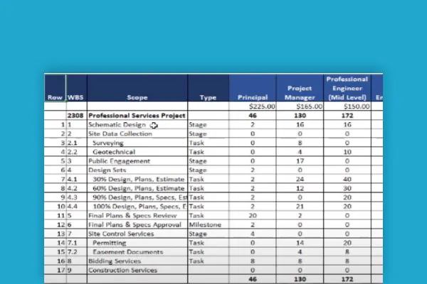 Spreadsheet screenshot